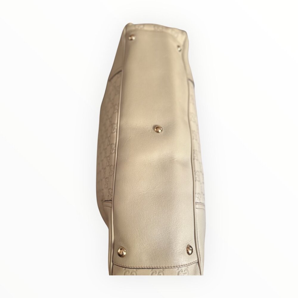 Gucci Guccissima Leather Princy Tote | White | Bow Detail - Picture 5 of 9